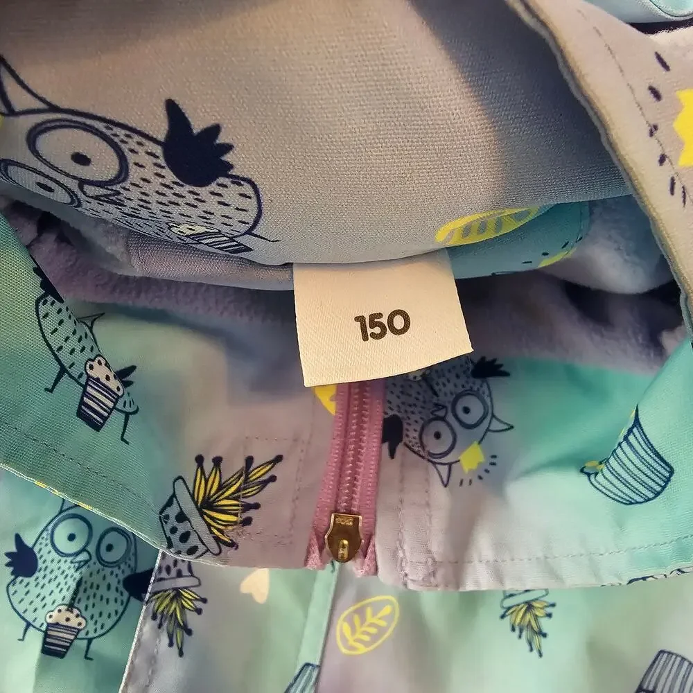 Top&Sky Kids Girls Lightweight Rain Jackets Waterproof Fleece Lined, Size 10